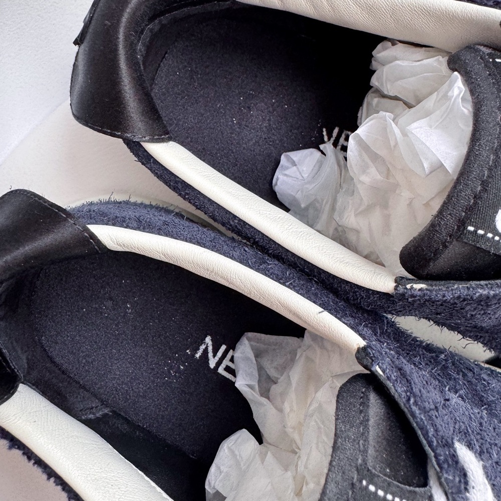 SOLD❌Chanel 2021 cocomark CC suede satin tweed navy low top sneakers tennis - Picture 11 of 14